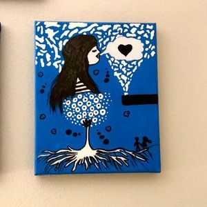 “Save me” canvas painting